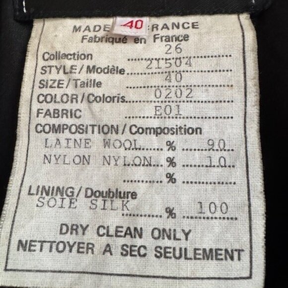 Vintage Chanel Boutique Black Double Placket Jacket 1991 Size 40 - Picture 5 of 10